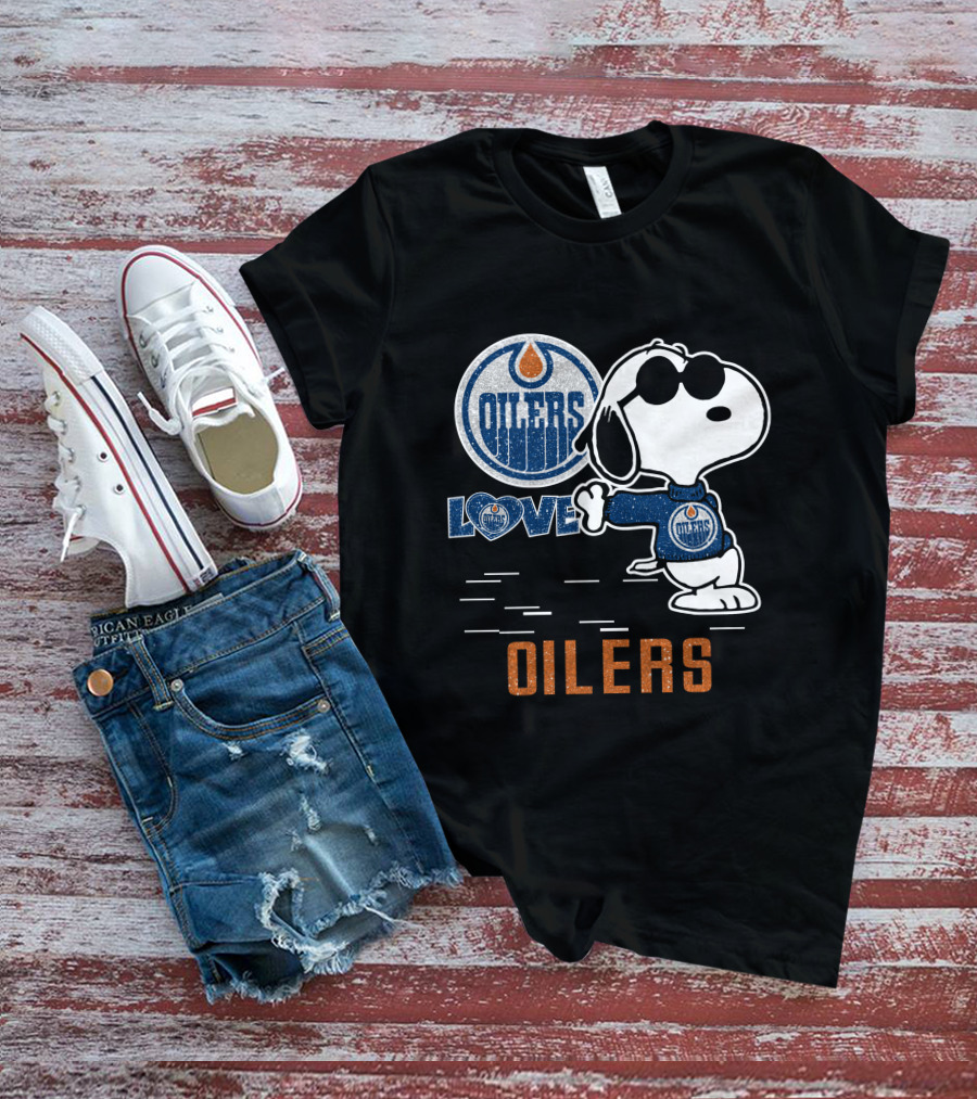 Snoopy Edmonton Oilers Love T-Shirt