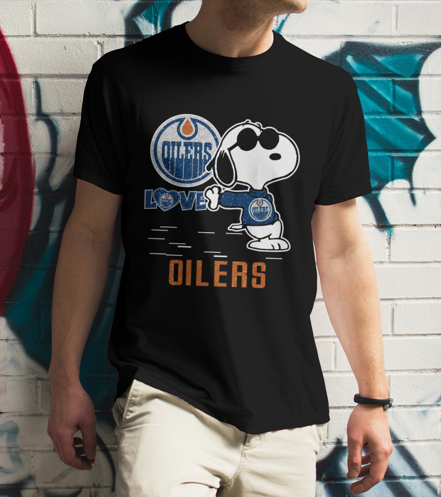 Snoopy Edmonton Oilers Love T-Shirt