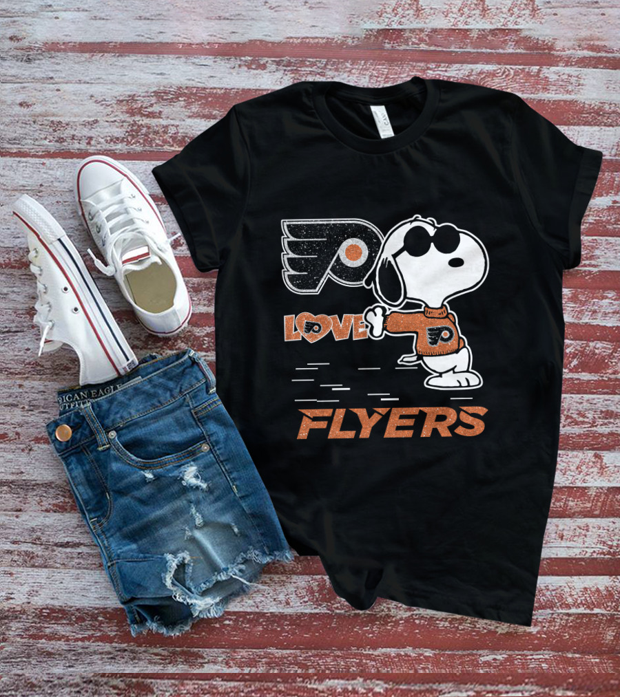 Snoopy Philadelphia Flyers Love T-Shirt