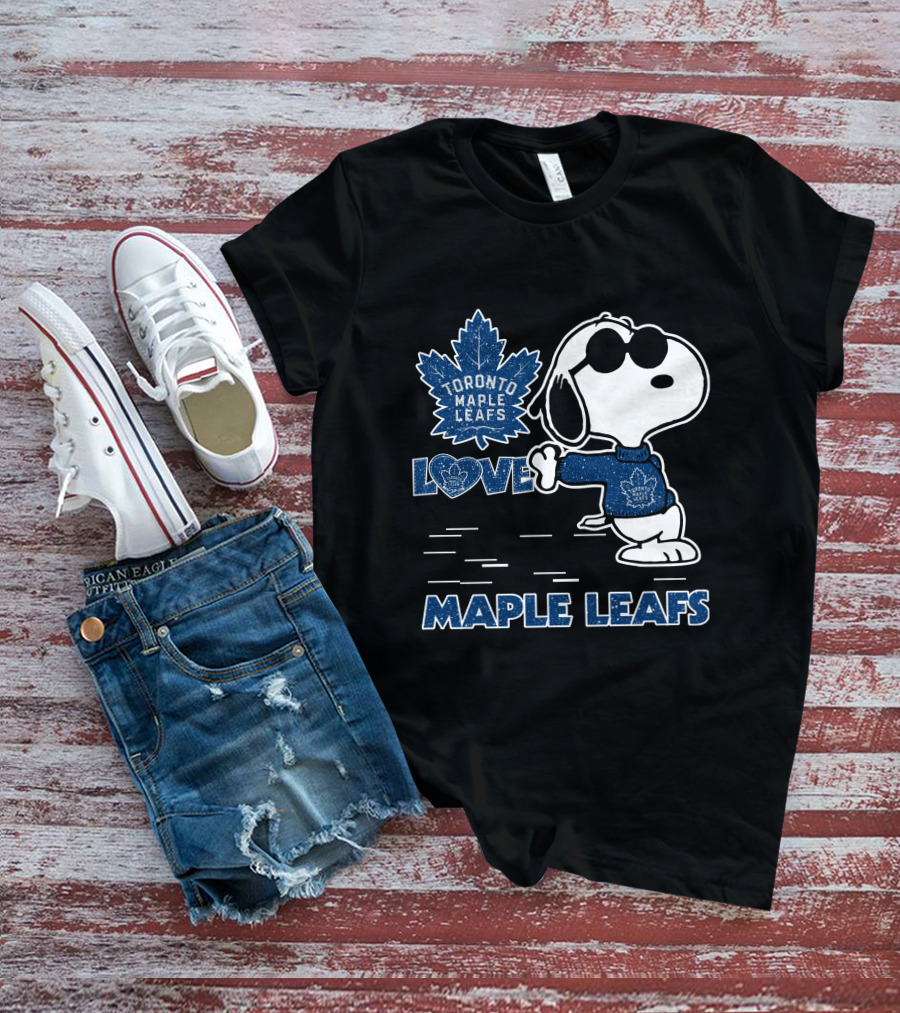 Snoopy Love Toronto Maple Leafs Hockey Enthusiast T-Shirt