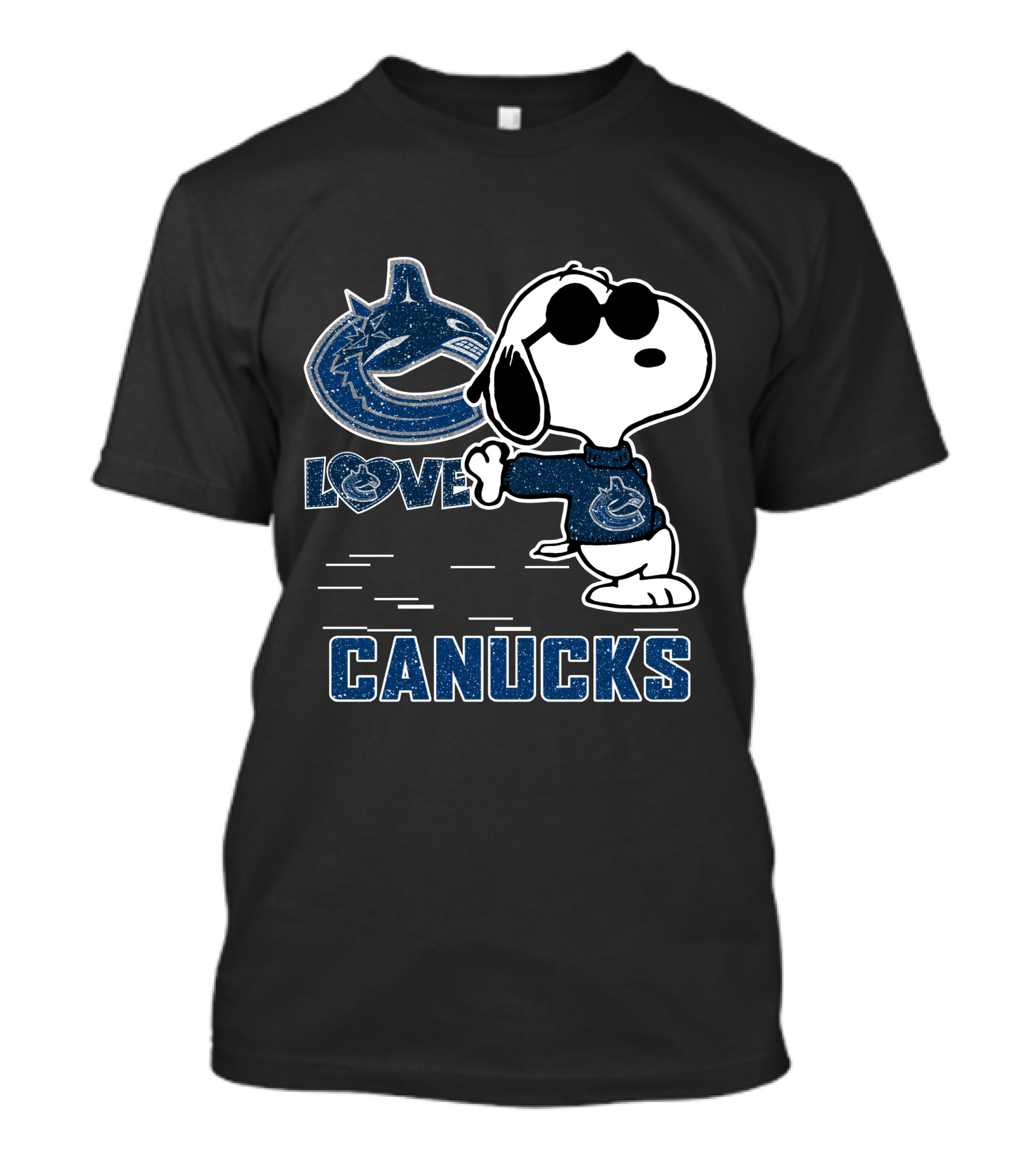 Snoopy Canucks Love Vancouver Peanuts Hockey T-Shirt