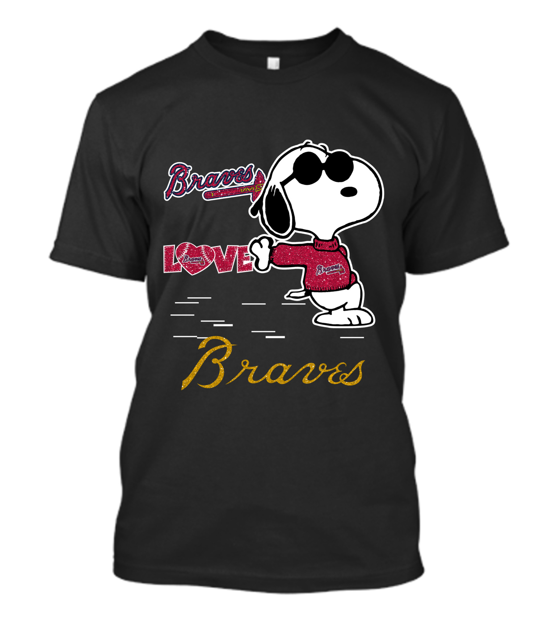Snoopy Braves Love Atlanta Braves T-Shirt
