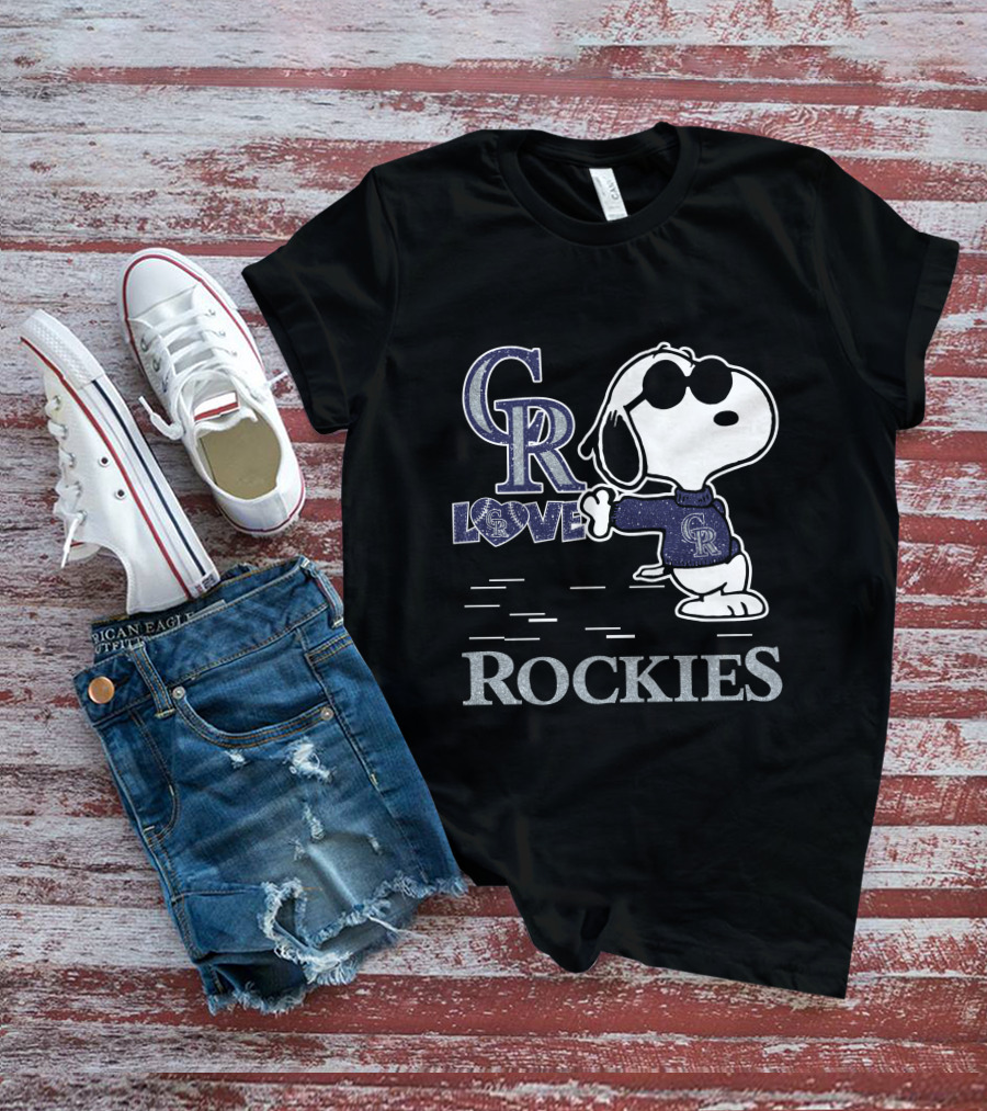 Snoopy Colorado Rockies Love T-Shirt