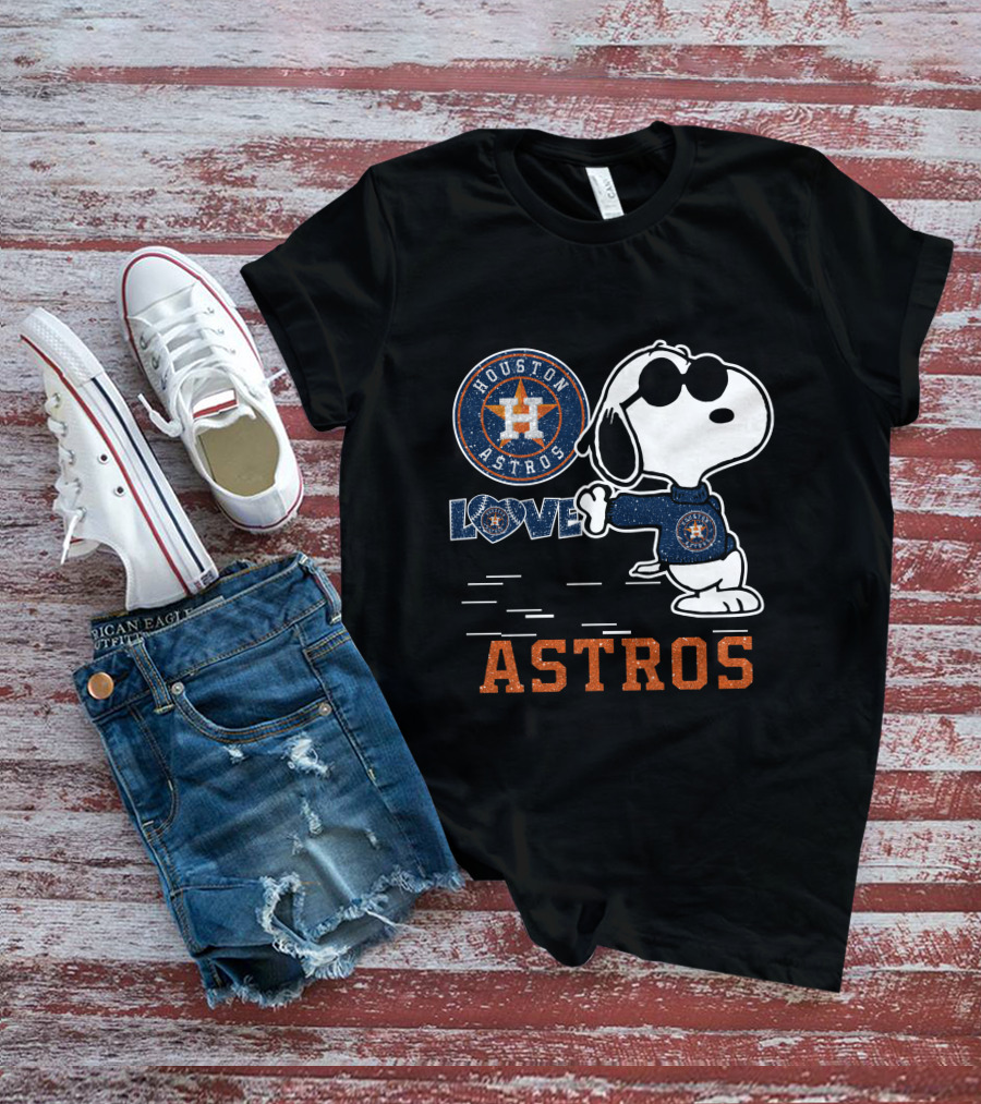 Snoopy Love Houston Astros Astros T-Shirt