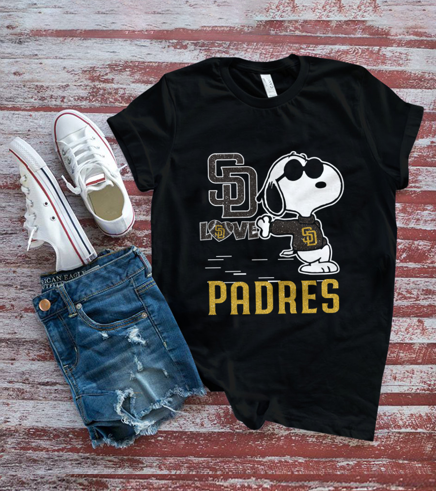Snoopy Padres Love San Diego Padres T-Shirt