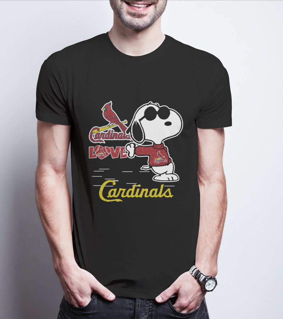 Snoopy Cardinals Love St Louis Cardinals T-Shirt