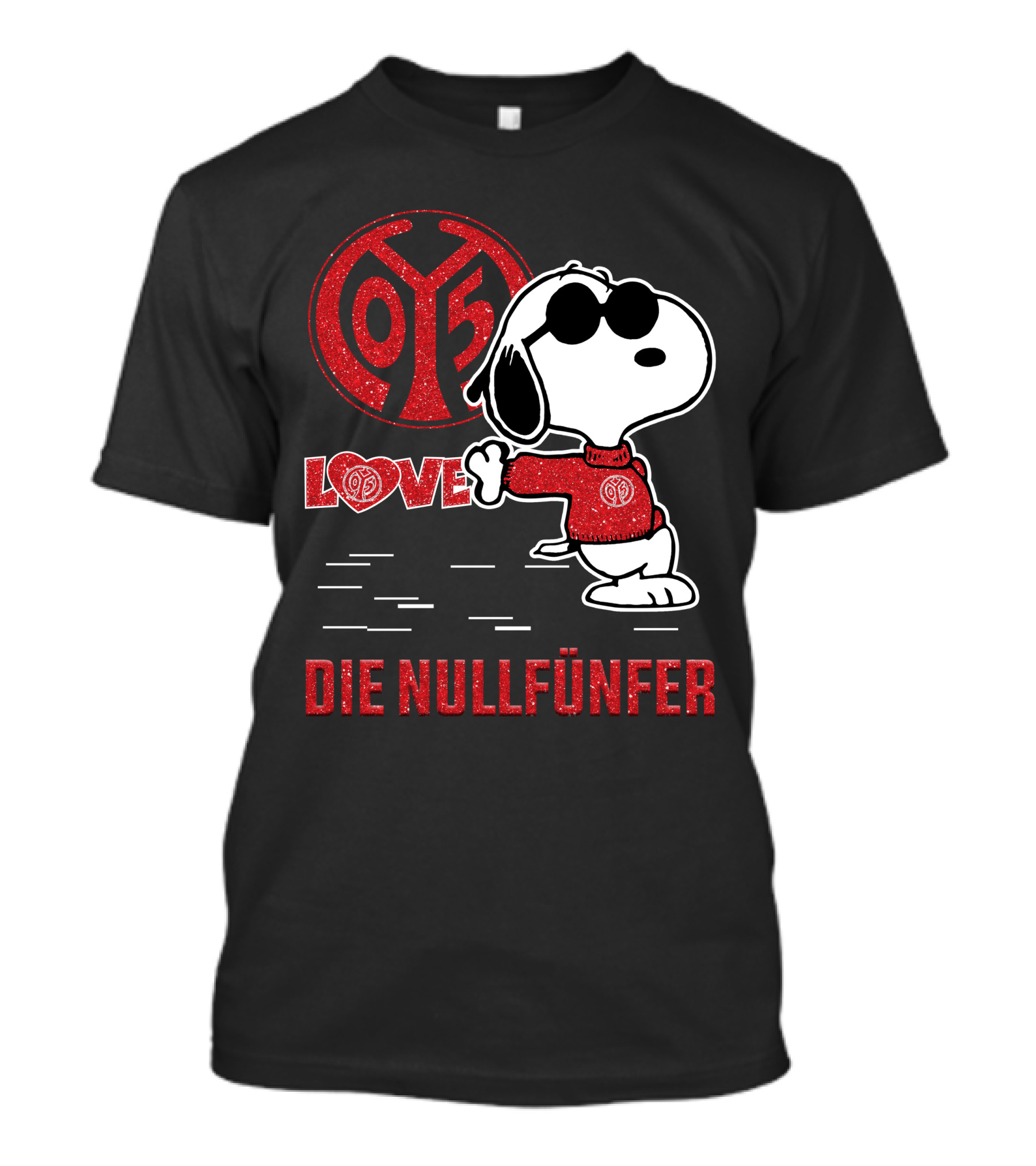 LOVE 1. FSV Mainz 05 Snoopy Die Nullfünfer T-Shirt