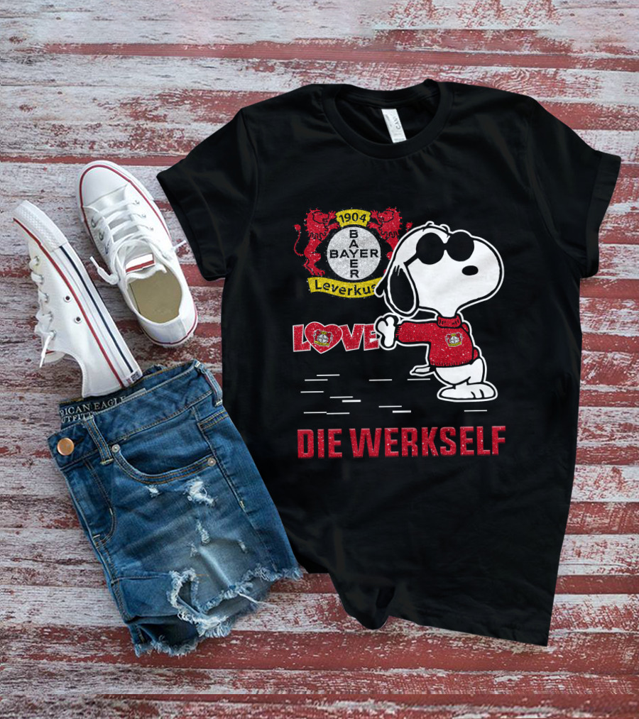 Snoopy Love Bayer 04 Leverkusen Die Werkself T-Shirt