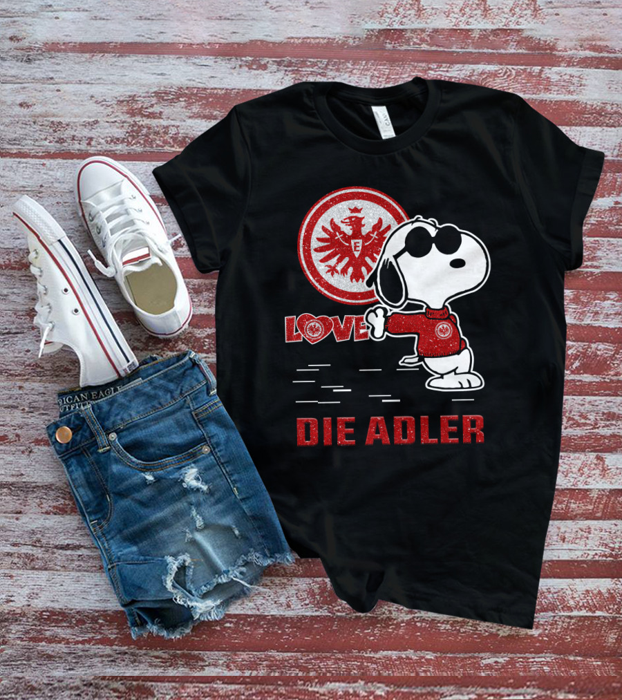 Love Die Adler Snoopy Eintracht Frankfurt T-Shirt