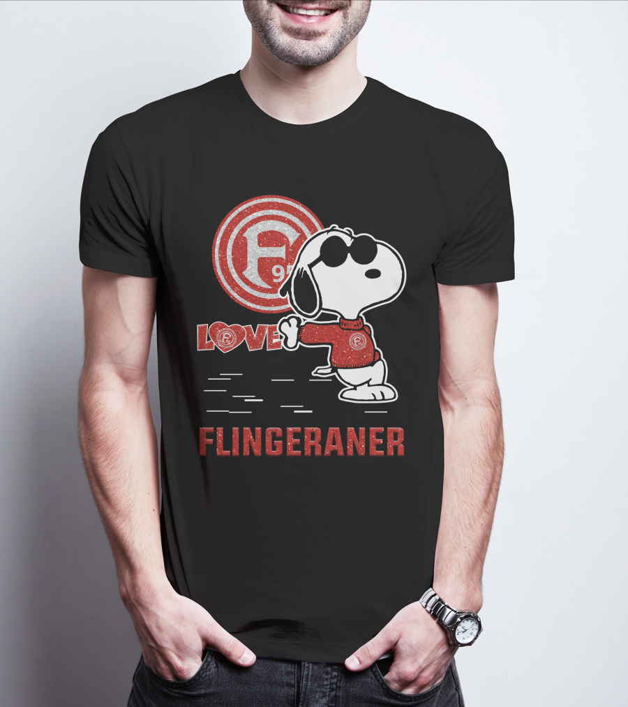Snoopy Love Fortuna Düsseldorf Flingeraner T-Shirt