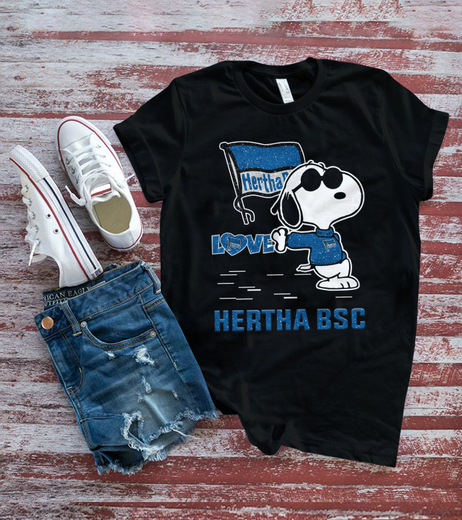 Snoopy Love Hertha BSC Flag T-Shirt