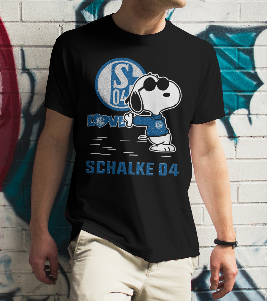 Snoopy Love Schalke 04 S04 Fan Collection T-Shirt