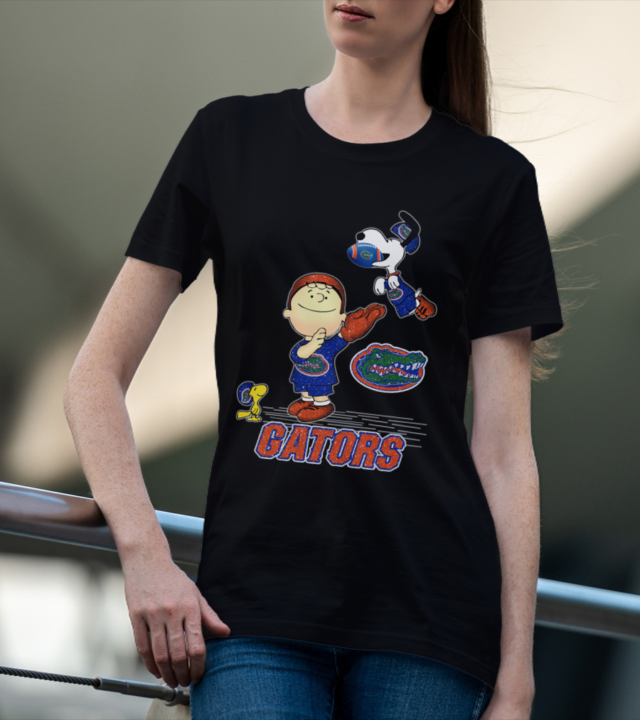 Snoopy Gators Football Florida Peanuts Characters T-Shirt