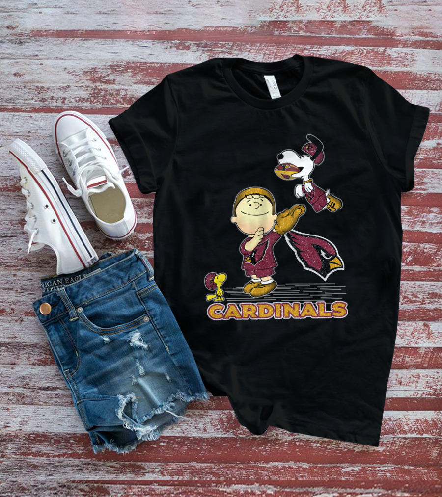 Snoopy Cardinals Football Team Love T-Shirt