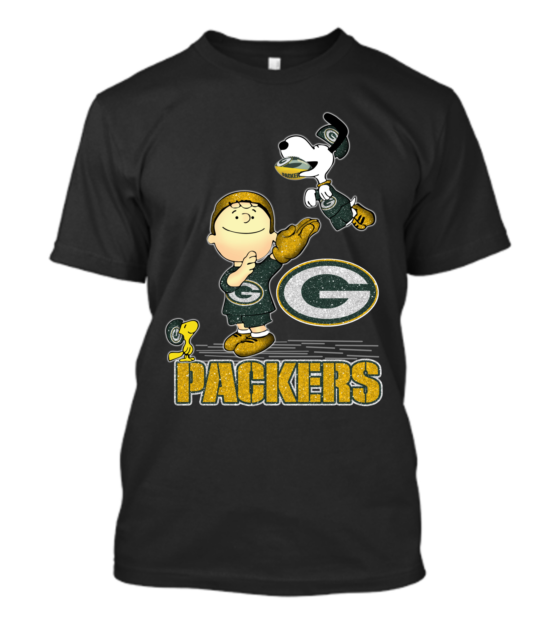 Snoopy And Friends Green Bay Packers Team Spirit T-Shirt