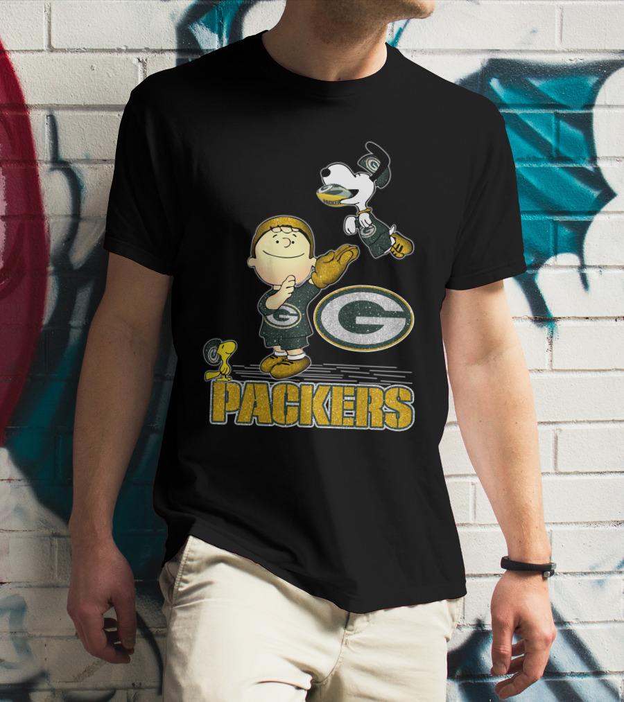 Snoopy And Friends Green Bay Packers Team Spirit T-Shirt