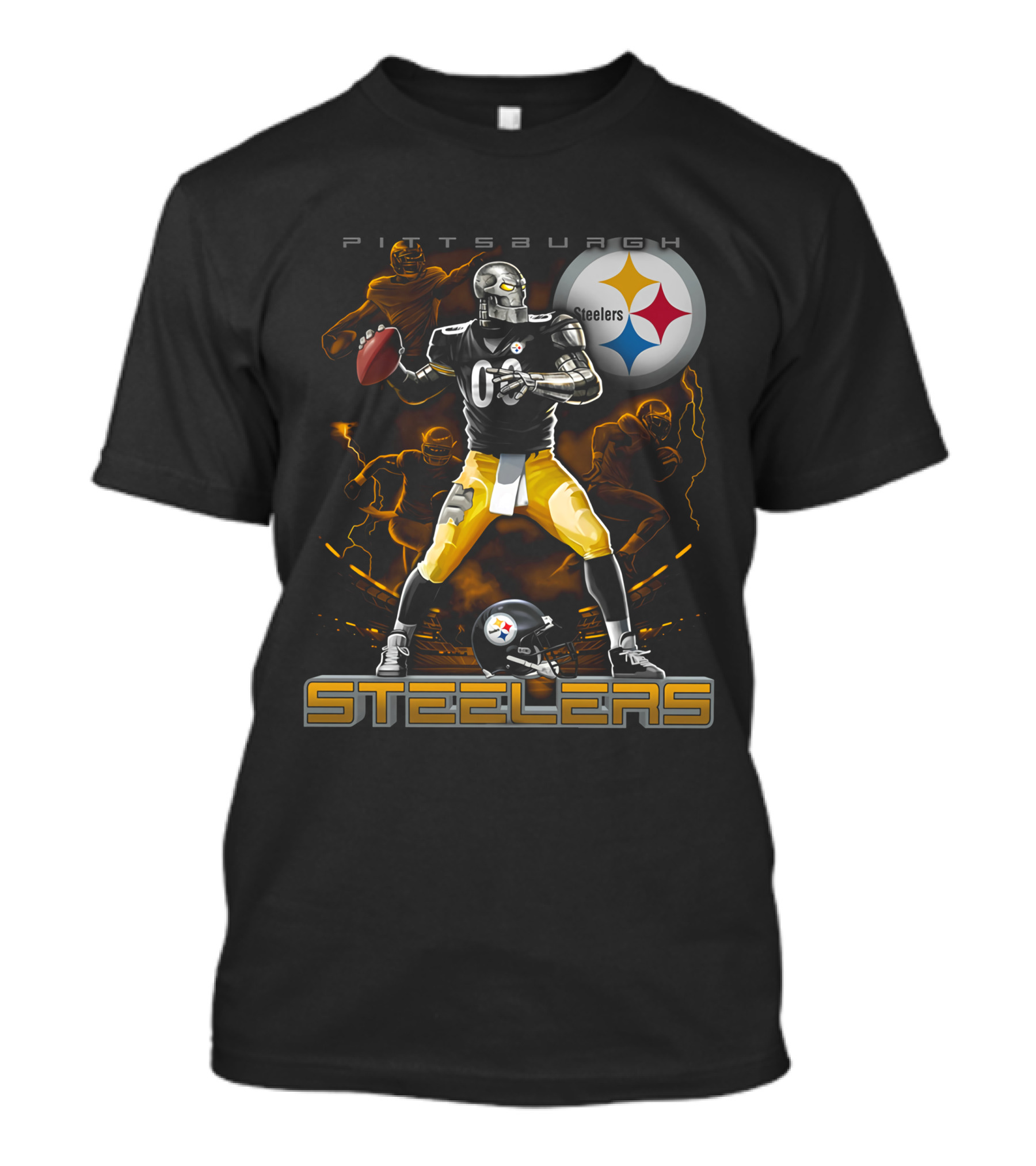 Pittsburgh Steelers Football Team Graphic With Iconic T-Shirt