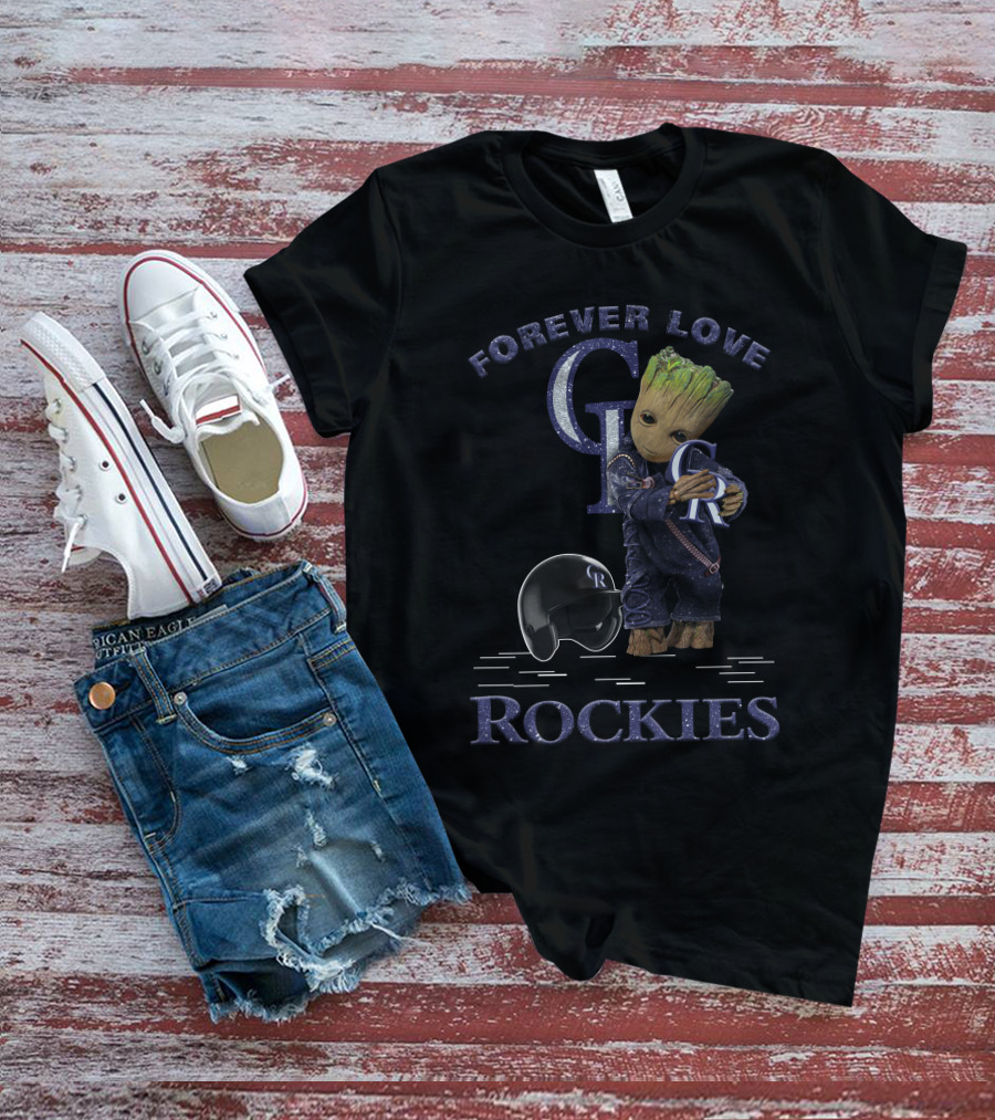 Groot Forever Love Colorado Rockies Fans T-Shirt