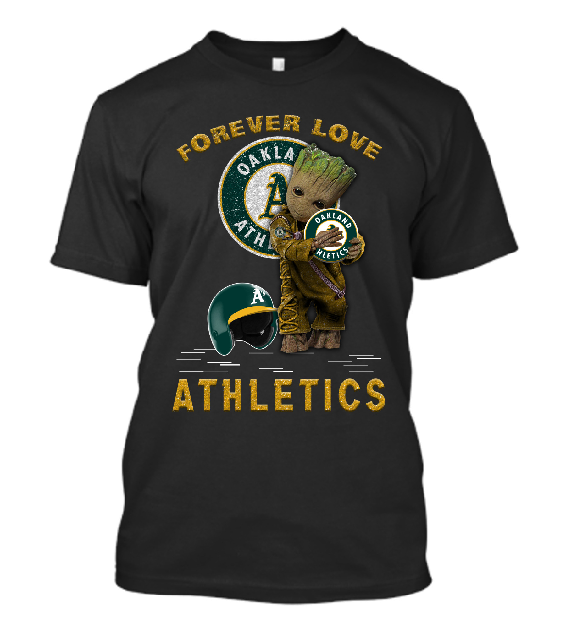 Forever Love Oakland Athletics Groot For MLB Fans T-Shirt