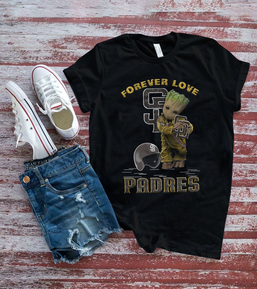 Forever Love Groot San Diego Padres MLB Fans T-Shirt