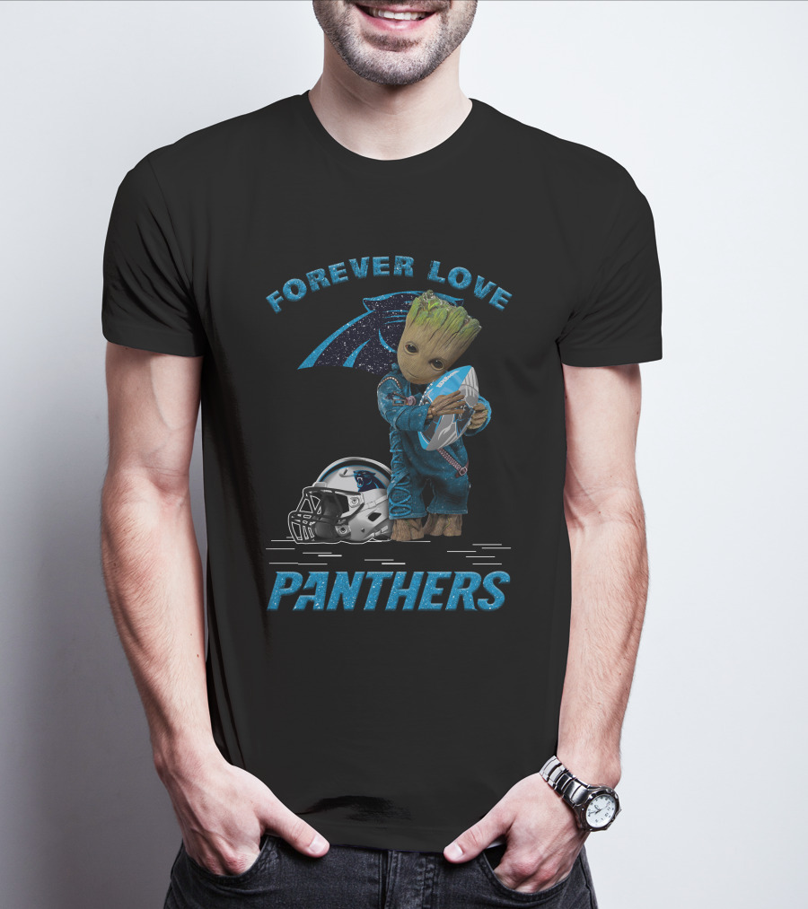 Forever Love Panthers Groot Football Helmet T-Shirt