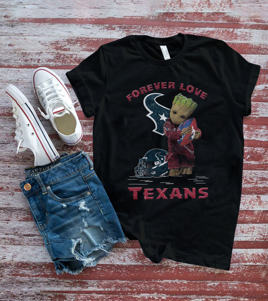 Forever Love Texans Groot Football Helmet T-Shirt