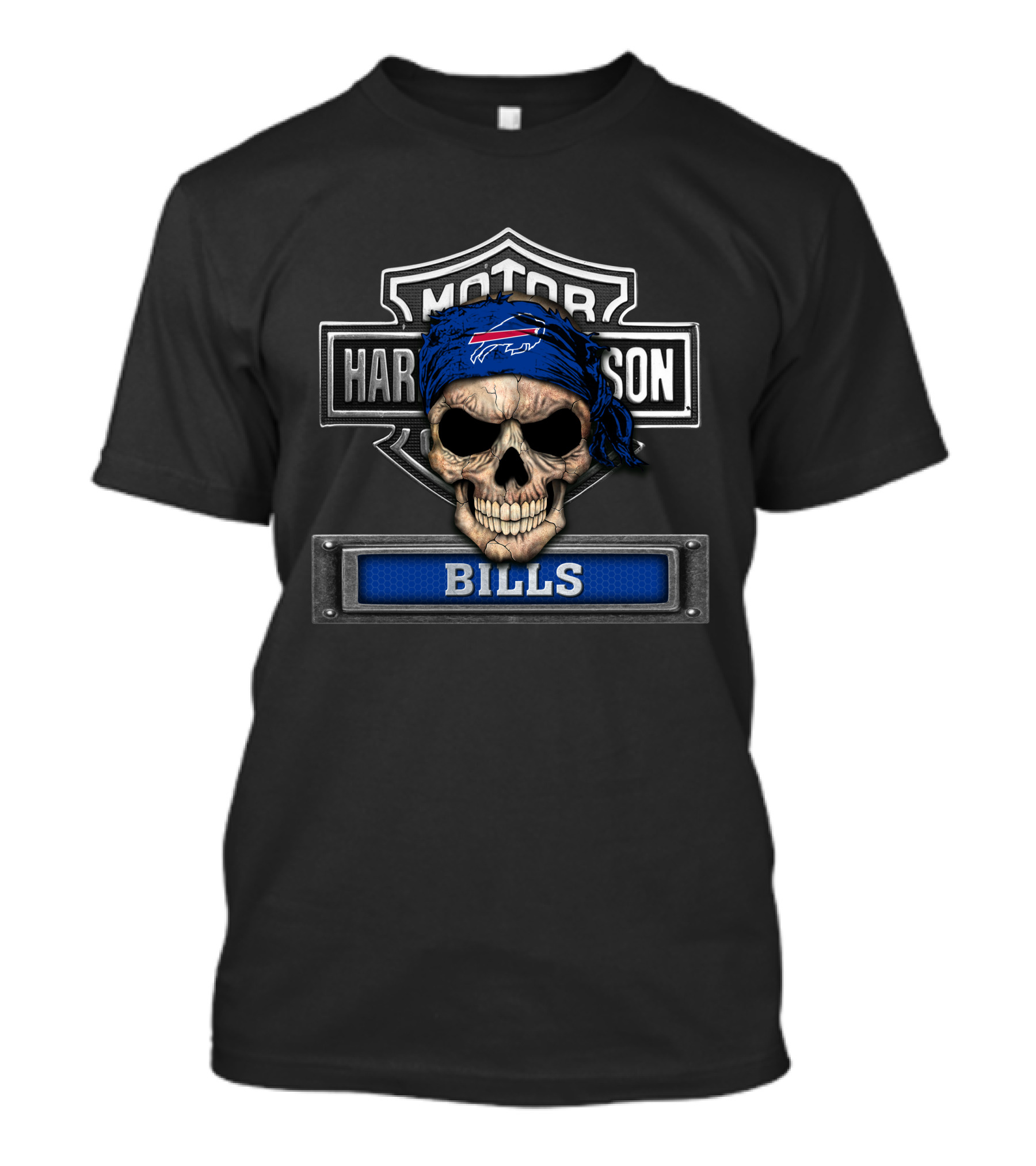 Harley Davidson Buffalo Bills Skull T-Shirt