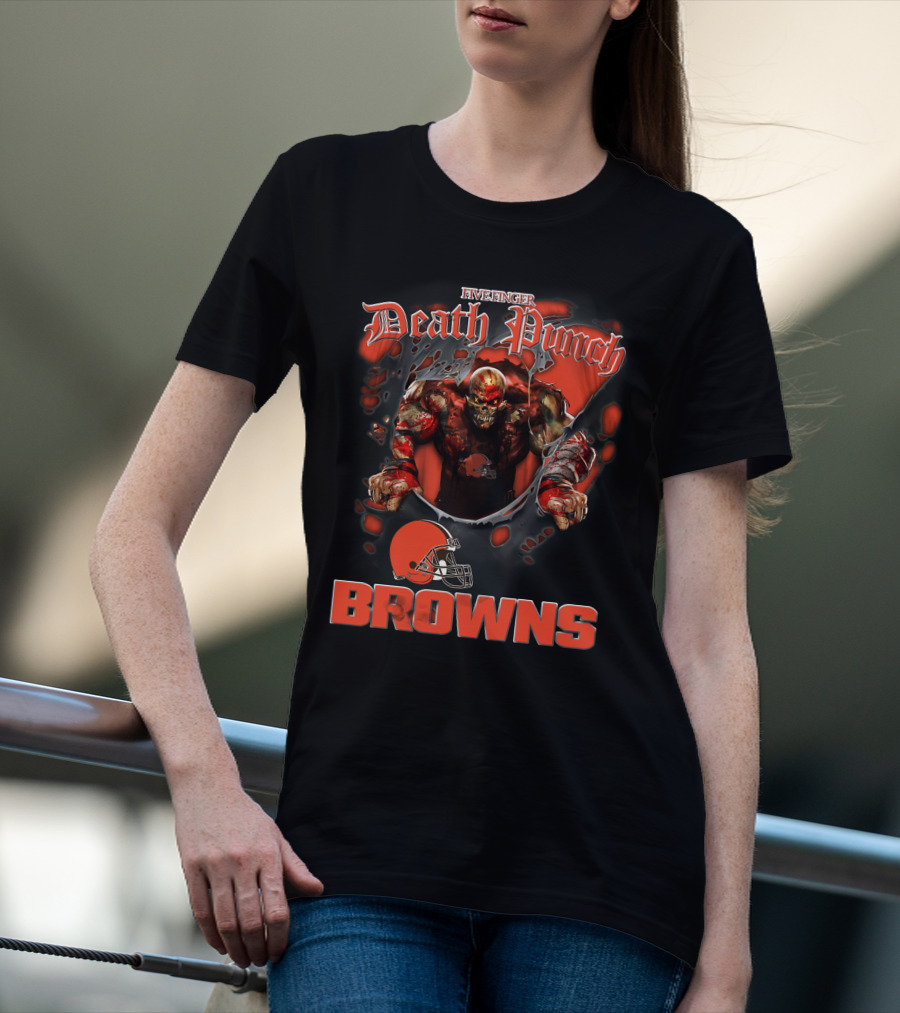 Five Finger Death Punch Cleveland Browns Nfl Football Fans T-Shirt