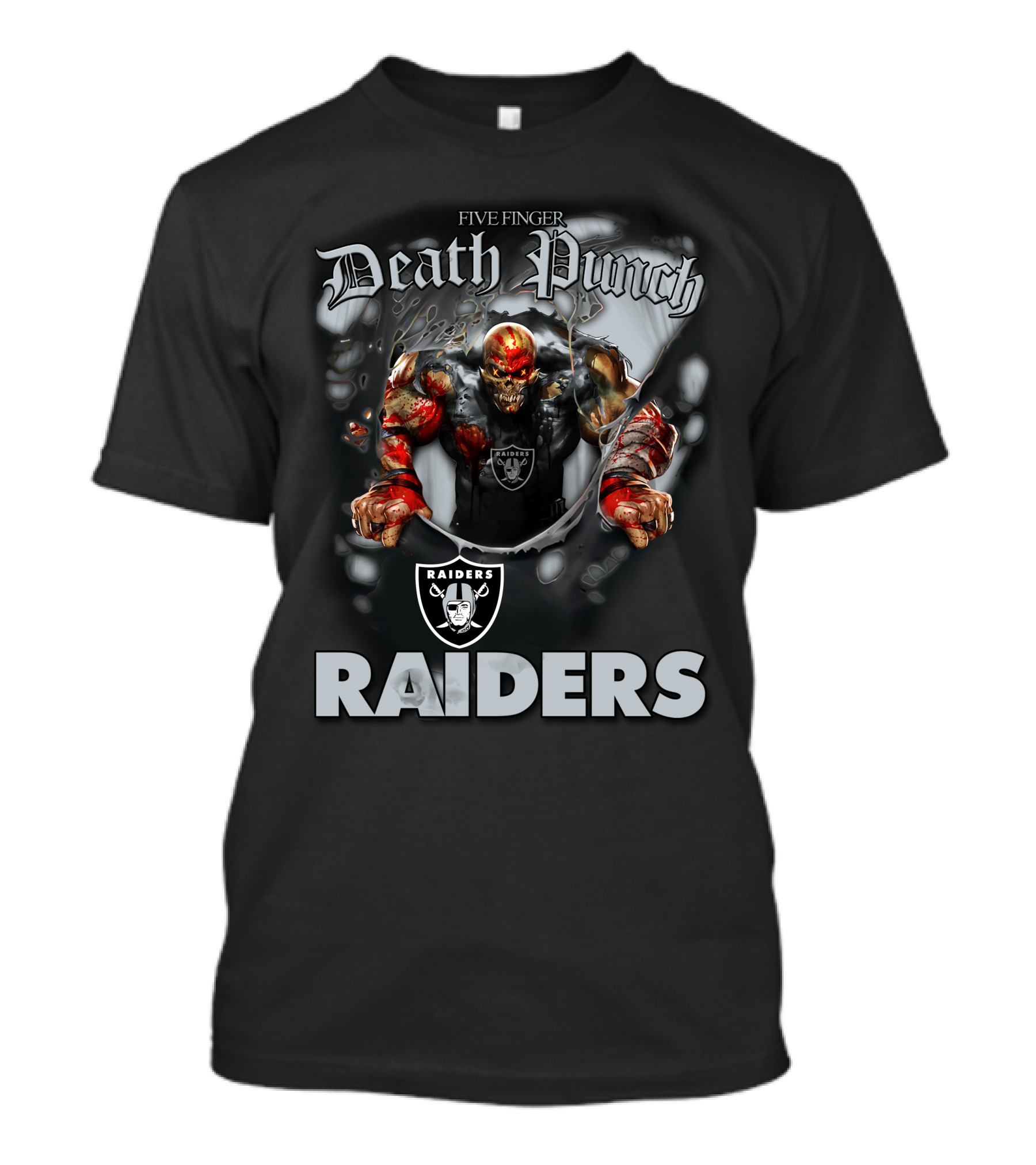 Five Finger Death Punch Raiders Las Vegas Nfl Football Fans T-Shirt