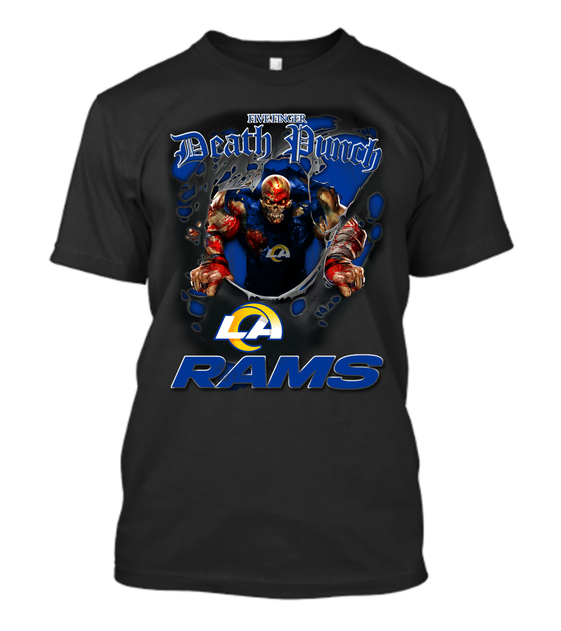 Five Finger Death Punch Los Angeles Rams Nfl Football Fans Monster T-Shirt