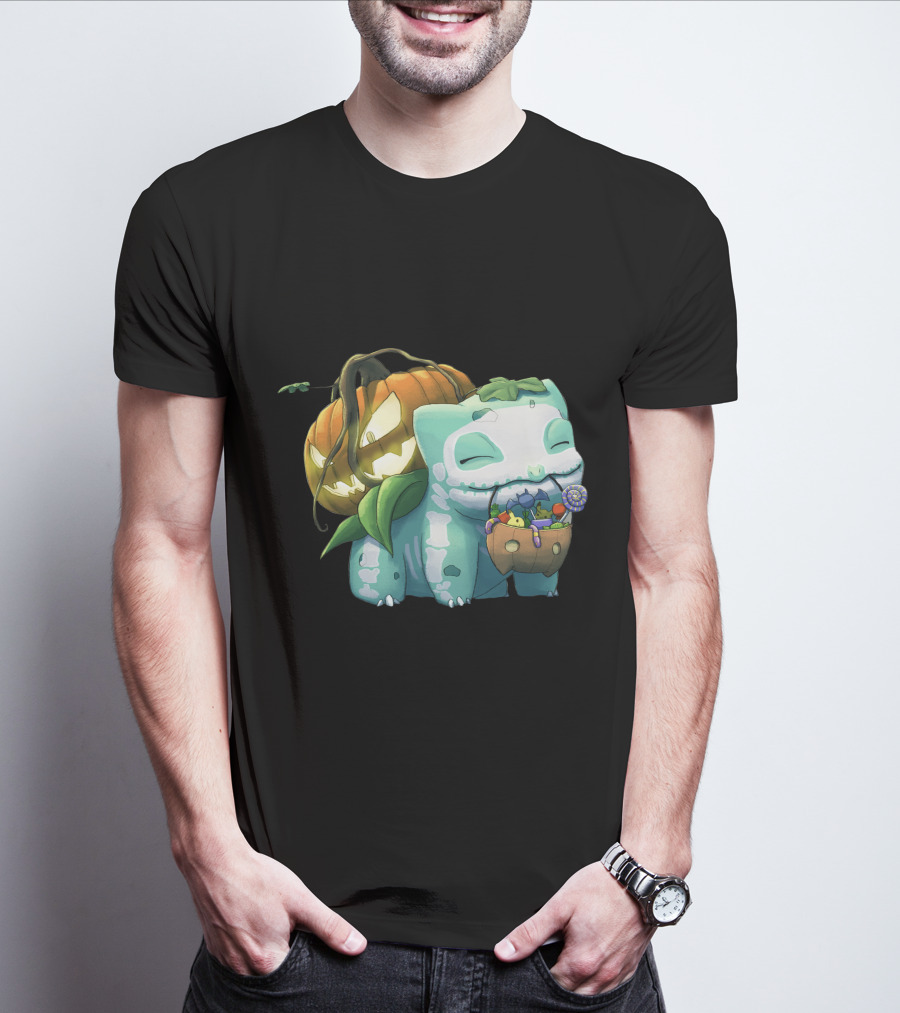 Halloween Pumpkin Bulbasaur Trick-or-Treat T-Shirt