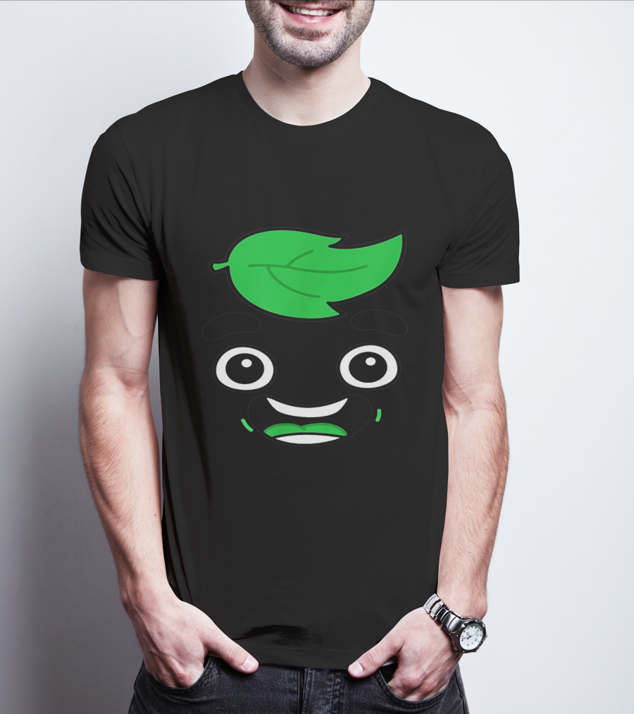 Guava Juice Box Lover Leafy Smiling Face T-Shirt