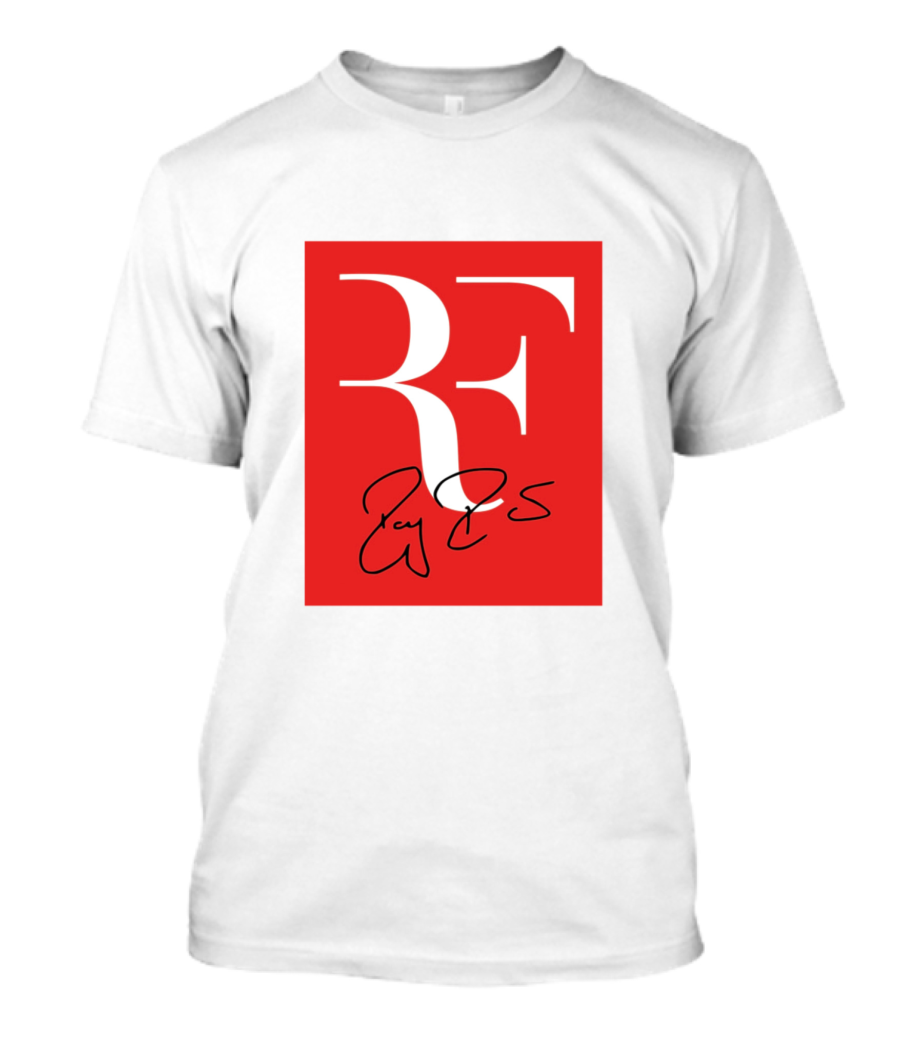 RF Roger Federer Signature Red Background Perfect Tennis T-Shirt