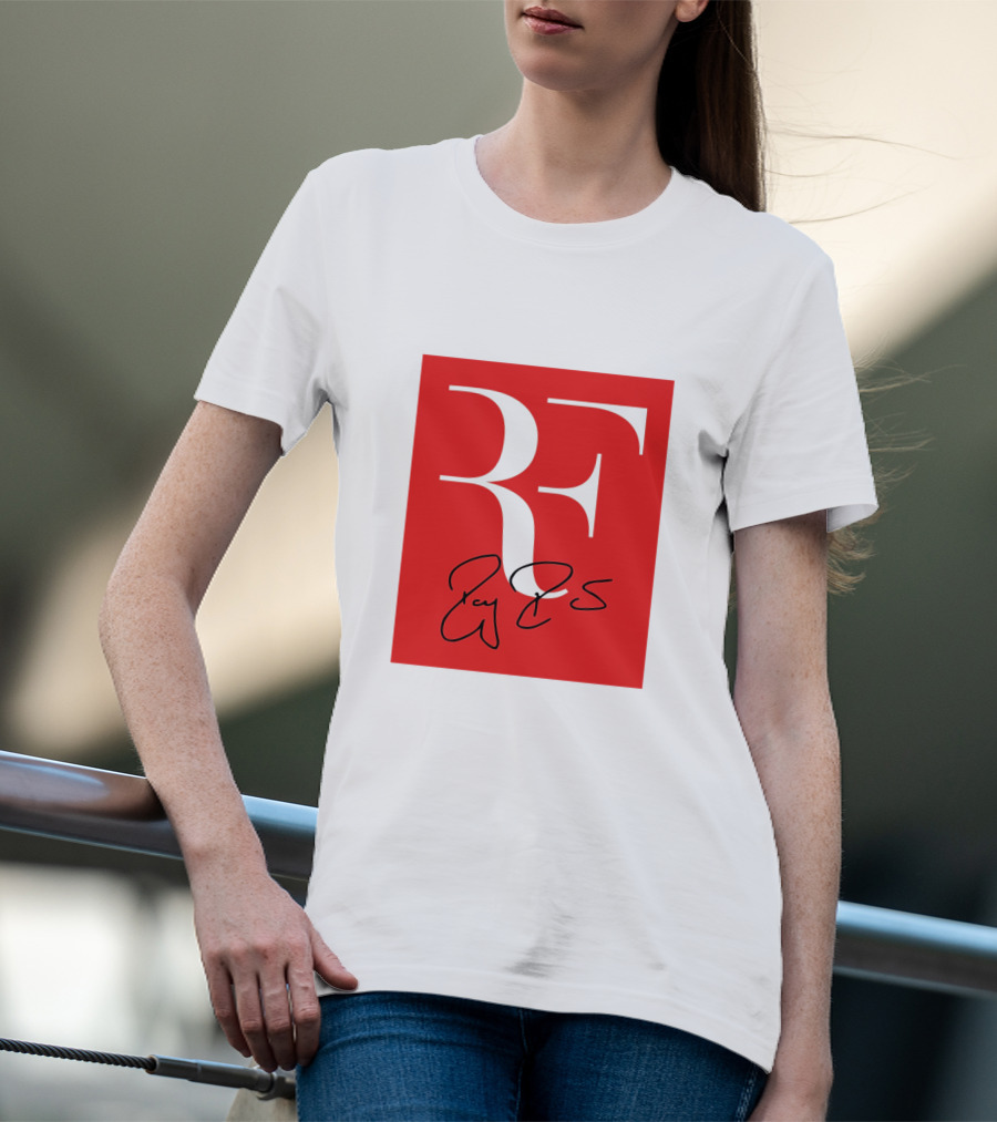 RF Roger Federer Signature Red Background Perfect Tennis T-Shirt