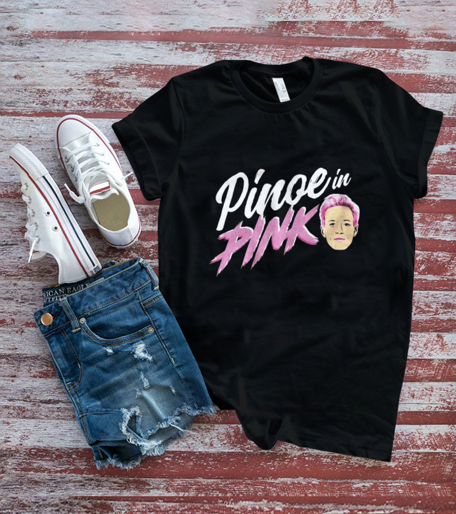 Pinoe In Pink Megan Rapinoe Iconic Portrait With Pink Hair T-Shirt