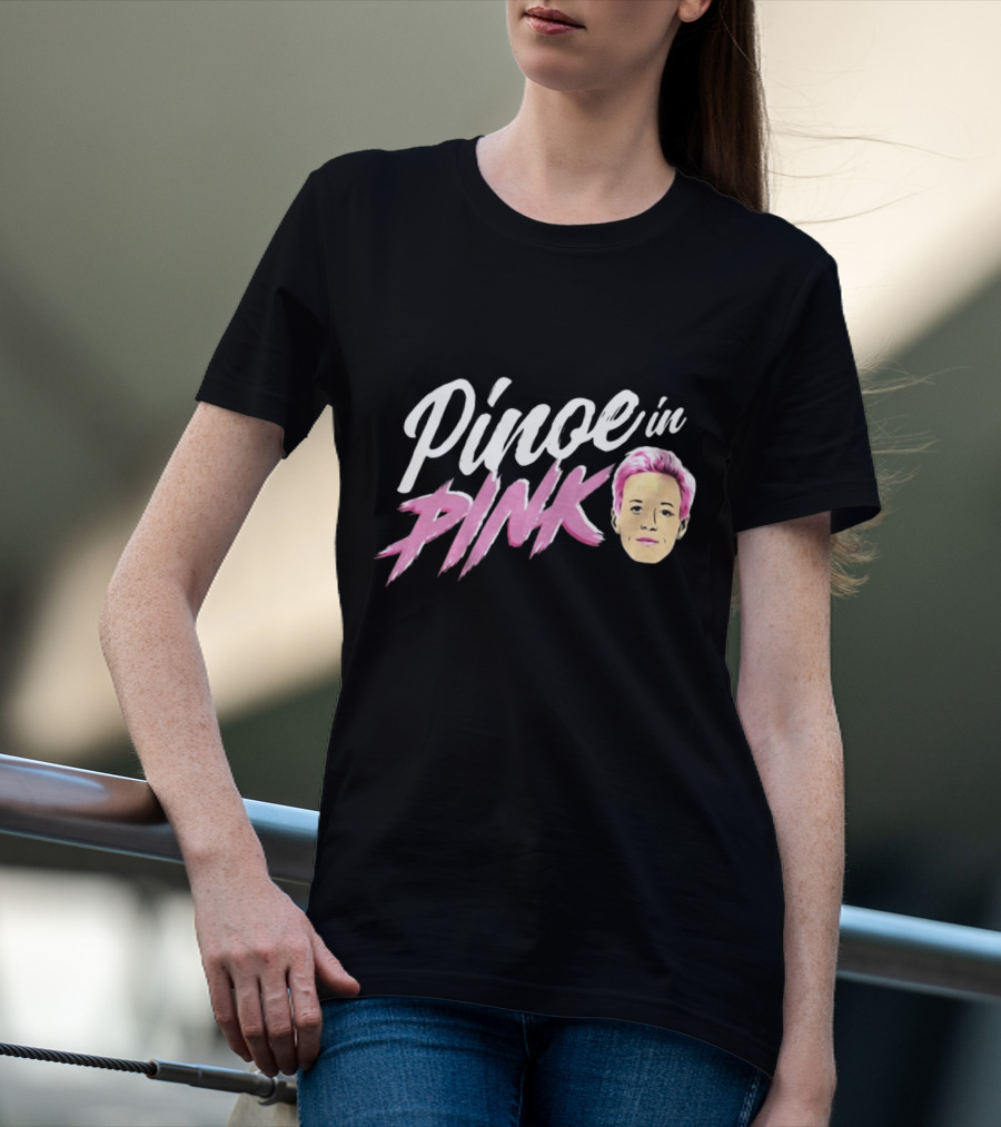 Pinoe In Pink Megan Rapinoe Iconic Portrait With Pink Hair T-Shirt