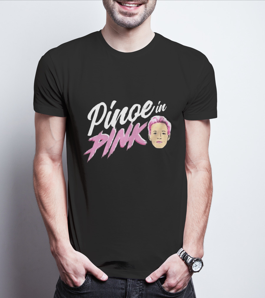 Pinoe In Pink Megan Rapinoe Iconic Portrait With Pink Hair T-Shirt