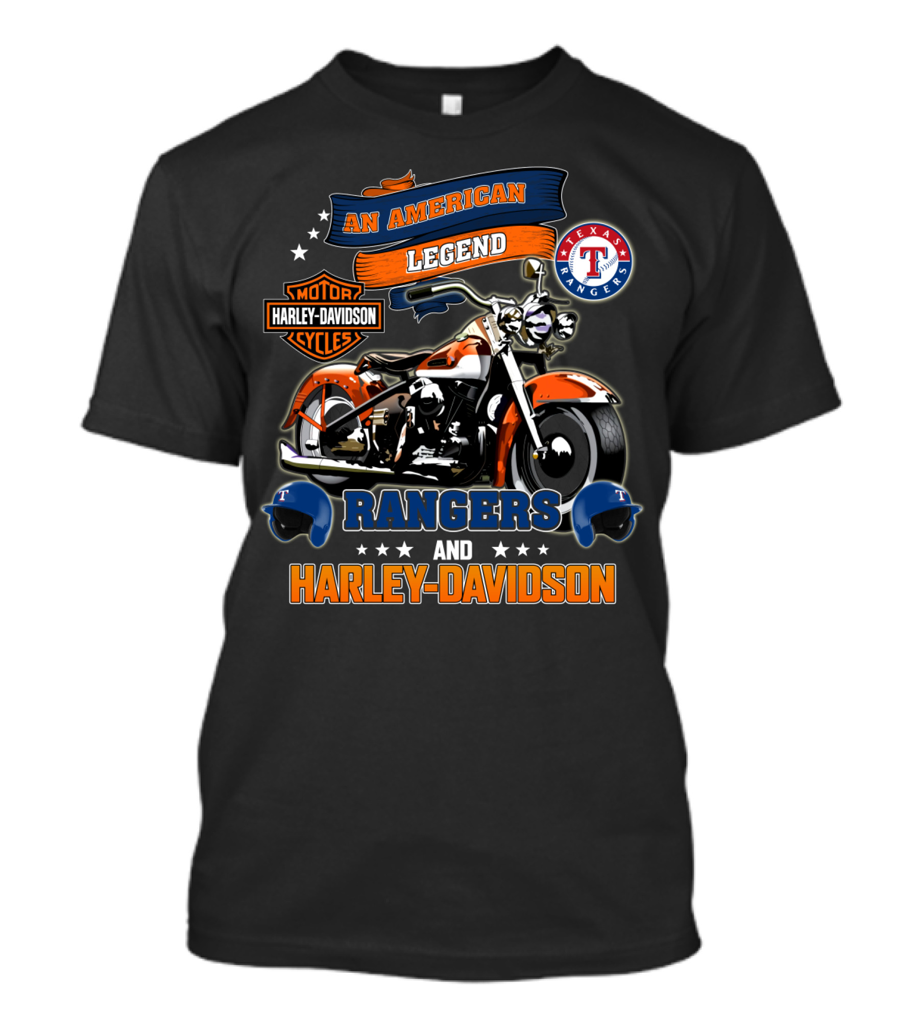 Texas Rangers Harley Davidson An American Legend T-Shirt