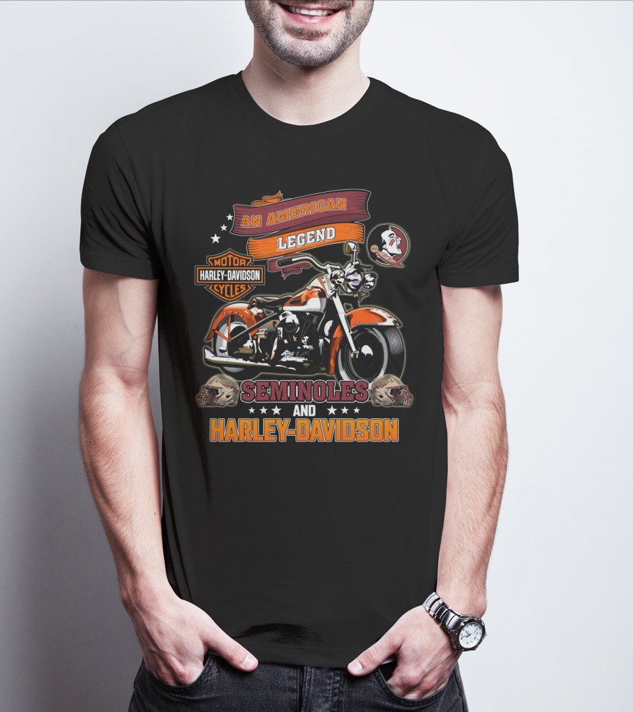 An American Legend Seminoles And Harley Davidson Motor Cycles T-Shirt