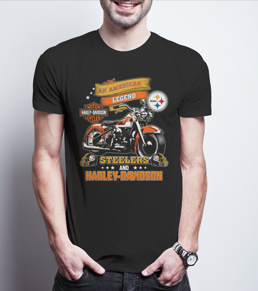 Pittsburgh Steelers And Harley Davidson An American Legend T-Shirt