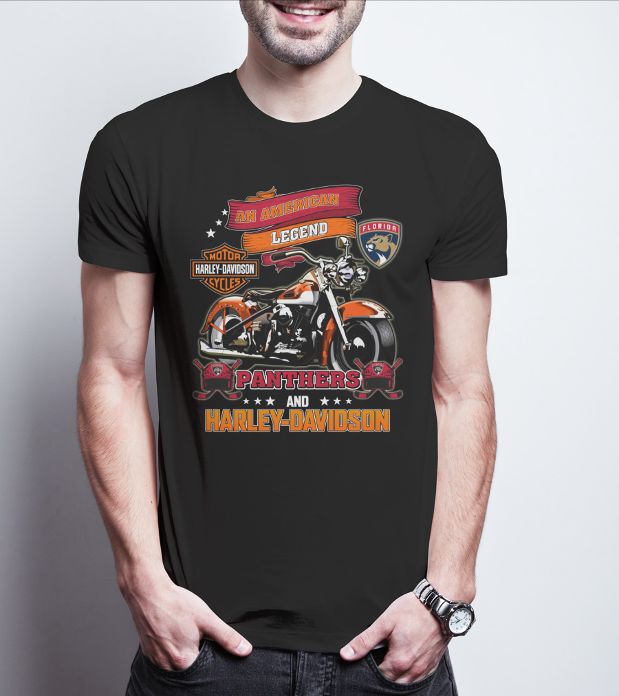 An American Legend Florida Panthers Harley Davidson Cycles T-Shirt