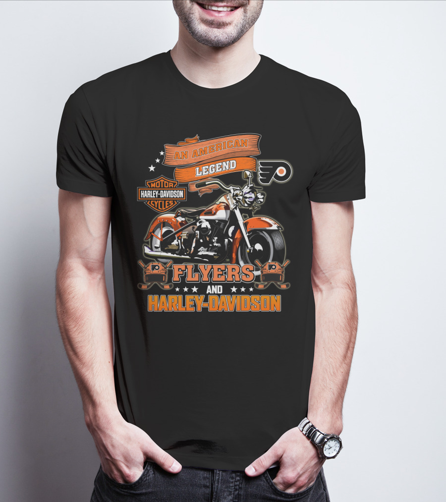 Philadelphia Flyers Harley Davidson An American Legend T-Shirt