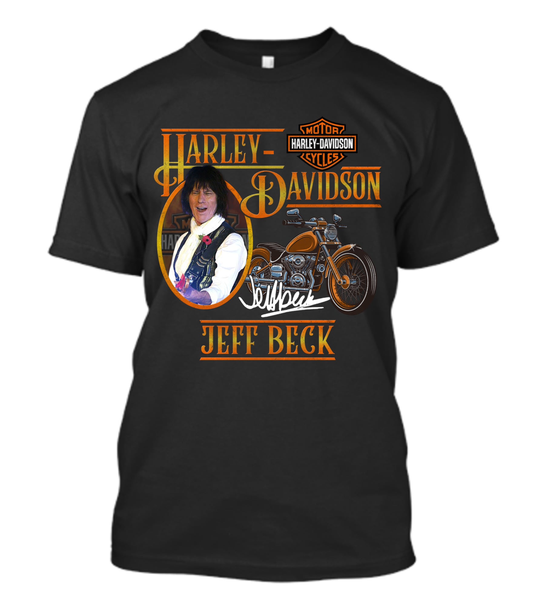 Harley Davidson Jeff Beck Motorcycles Signature T-Shirt