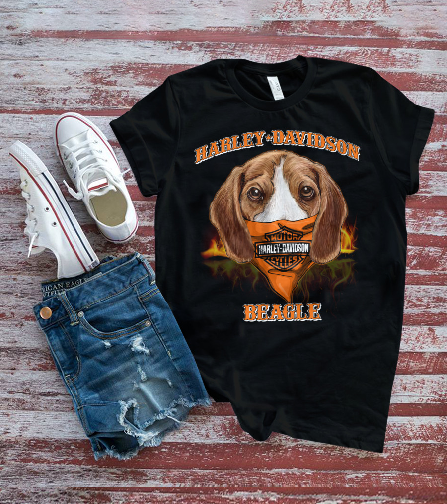 Harley Davidson Motorcycles Beagle T-Shirt