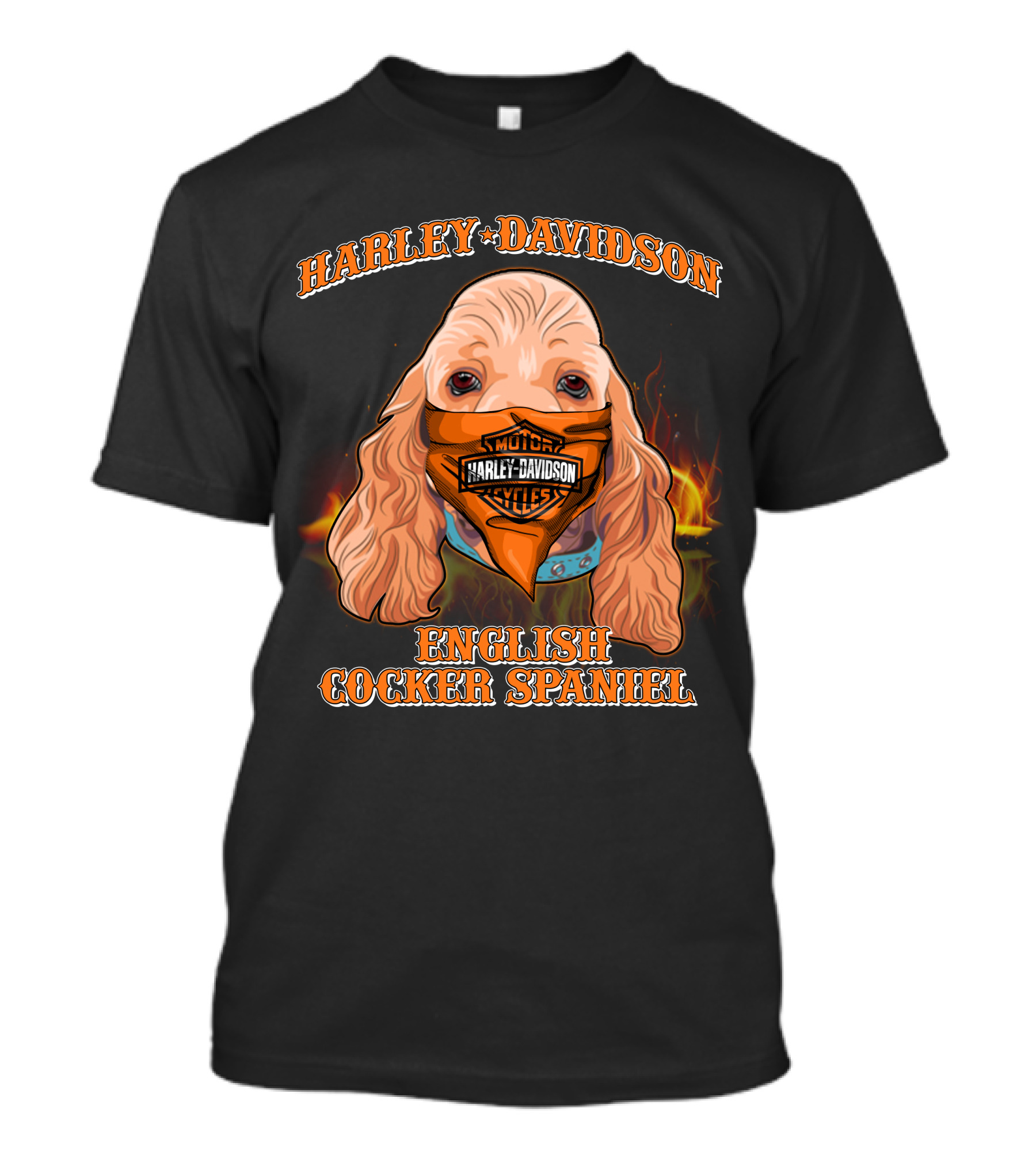 Harley Davidson English Cocker Spaniel Motorcycles T-Shirt