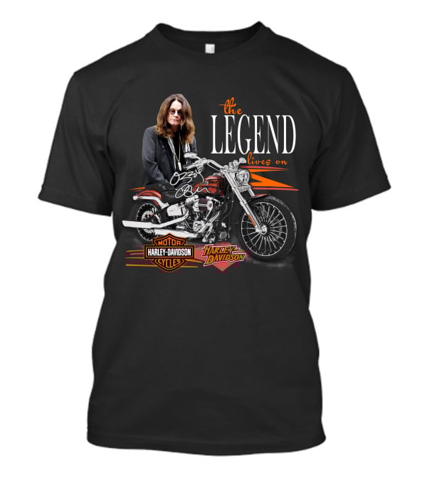 Ozzy Osbourne The Legend Lives On Harley Davidson Motorcycle T-Shirt