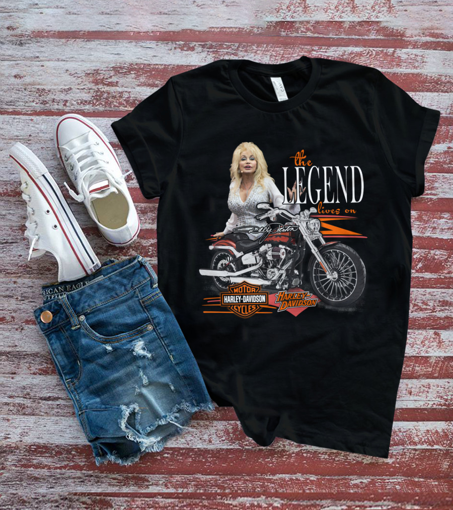 Dolly Parton The Legend Lives On Harley Davidson Cycles T-Shirt