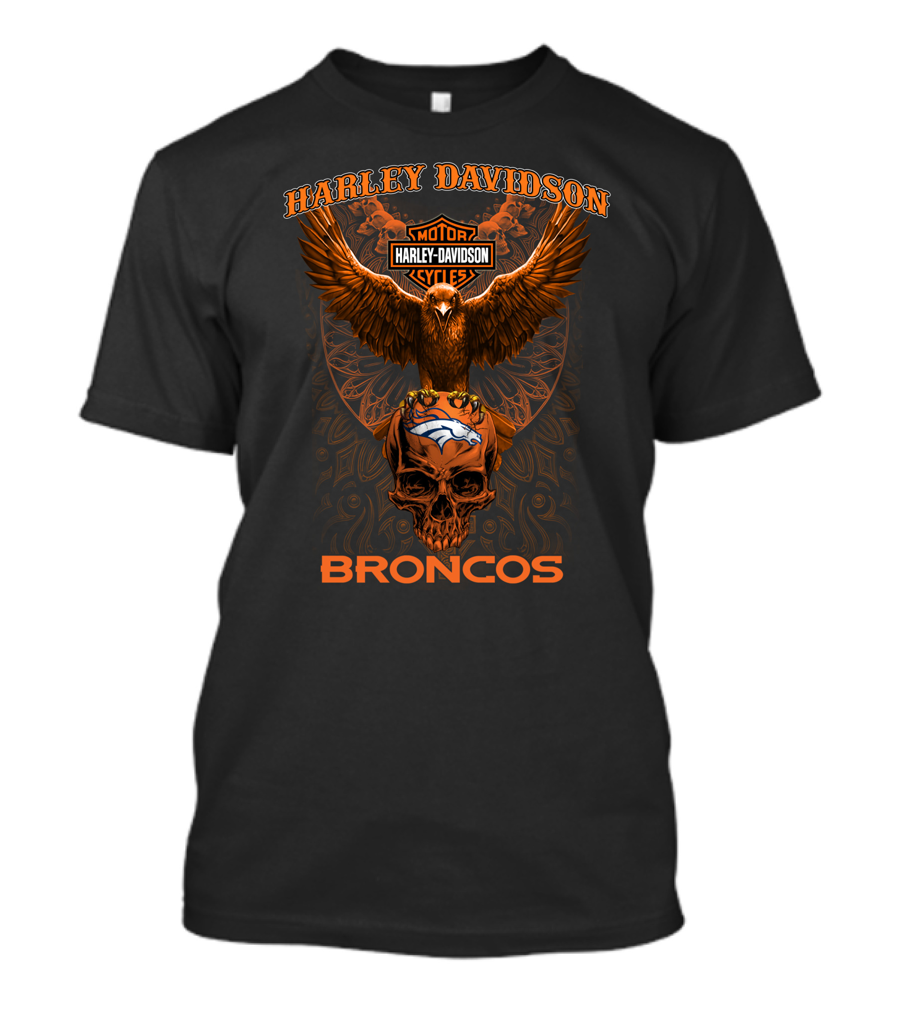 Harley Davidson Motorcycles Broncos T-Shirt