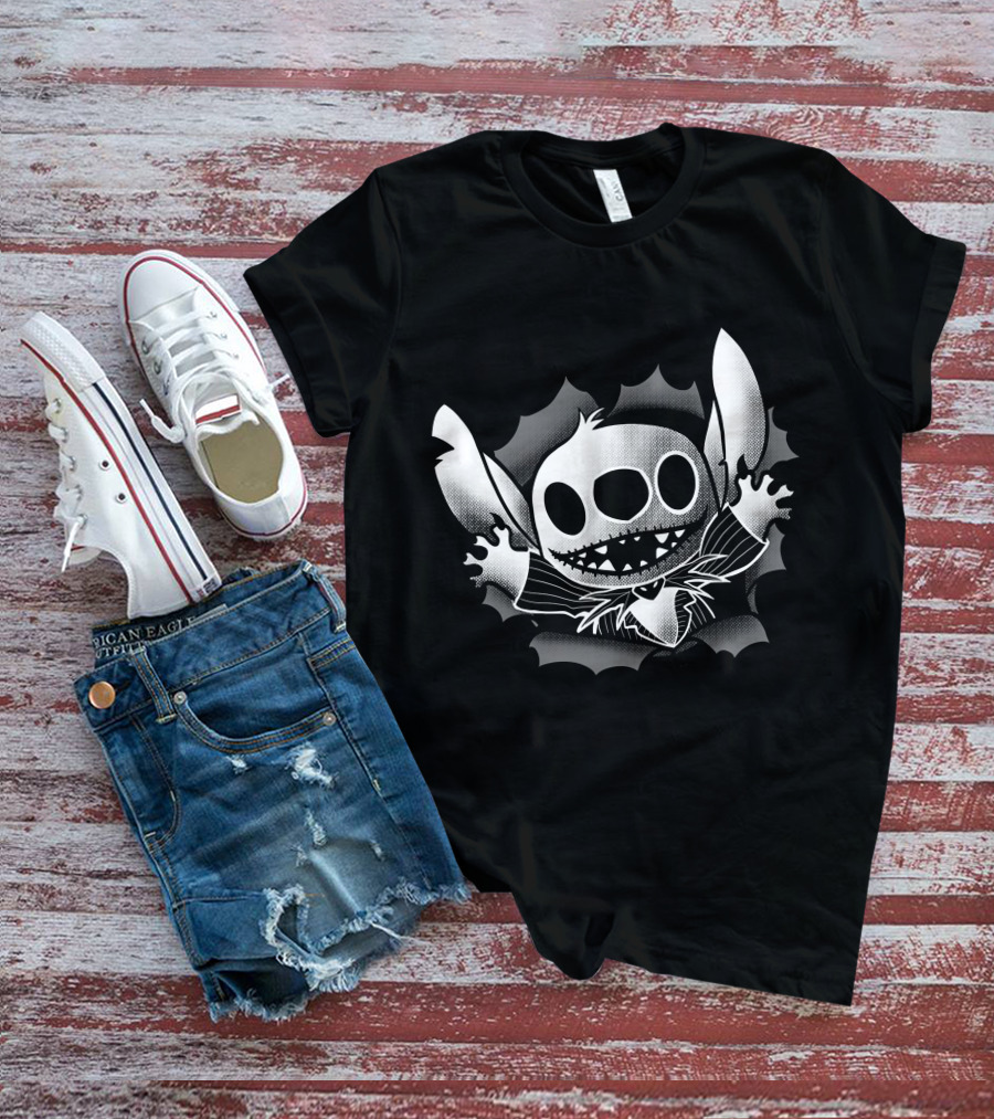 Stitch Meets Jack Skellington Crossover T-Shirt