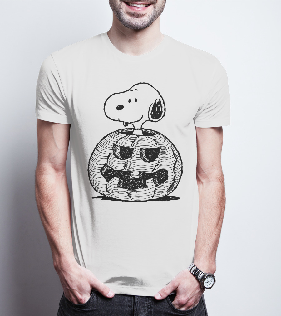 Snoopy Halloween Jack O Lantern Peanuts T-Shirt